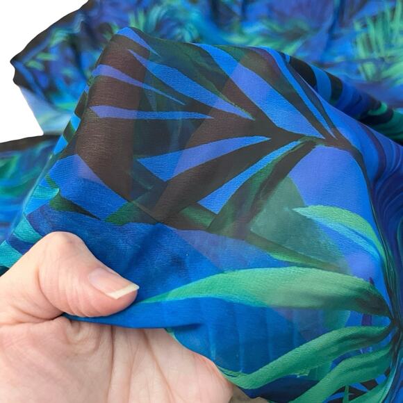 Miraclesuit Scarf Pareo Swim Cover Up One Size Palm Leaf Print Tropical Beach - Picture 4 of 7